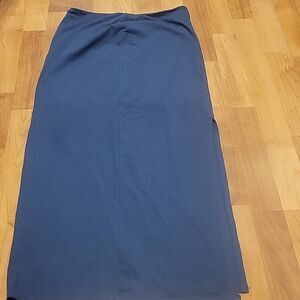 Free People Maxi Pencil Skirt Slit Slate Blue S - will fit size M